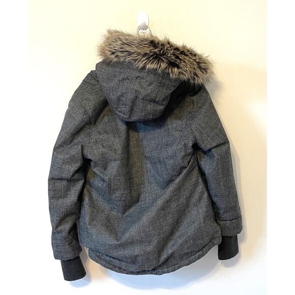 Woolrich Hooded Thumb Hole Wool Heavy Warm Winter Snow Jacket Gray Size Small - Picture 2 of 13